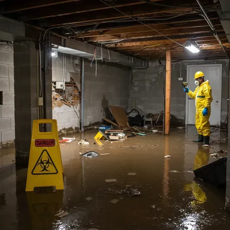 Flooded Basement Electrical Hazard in Stow, MA Property